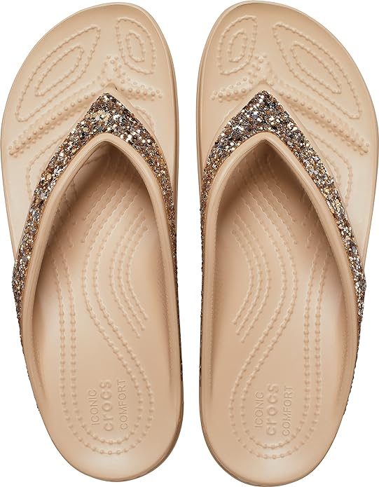 Crocs Women's Sloane Glitter Wedge Clog - View 3