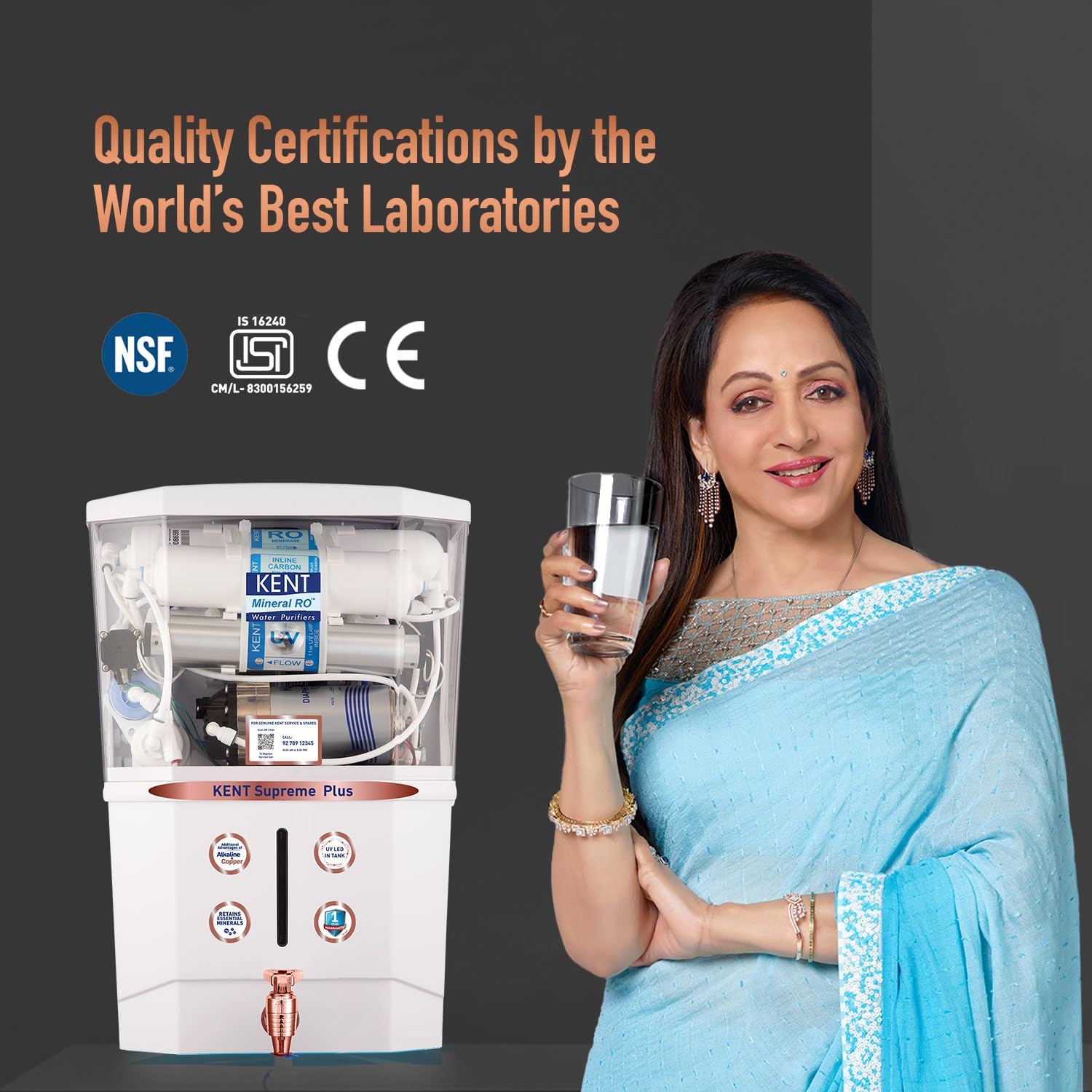 KENT Supreme Plus Alkaline?? RO Water Purifier | RO??? ?????? LED Tank|Advanced ROTech for Sabse Shudh Paani | Auto Flush | 8L| 20LPH | Ideal for Borewell/Tanker/Municipal Water - View 8