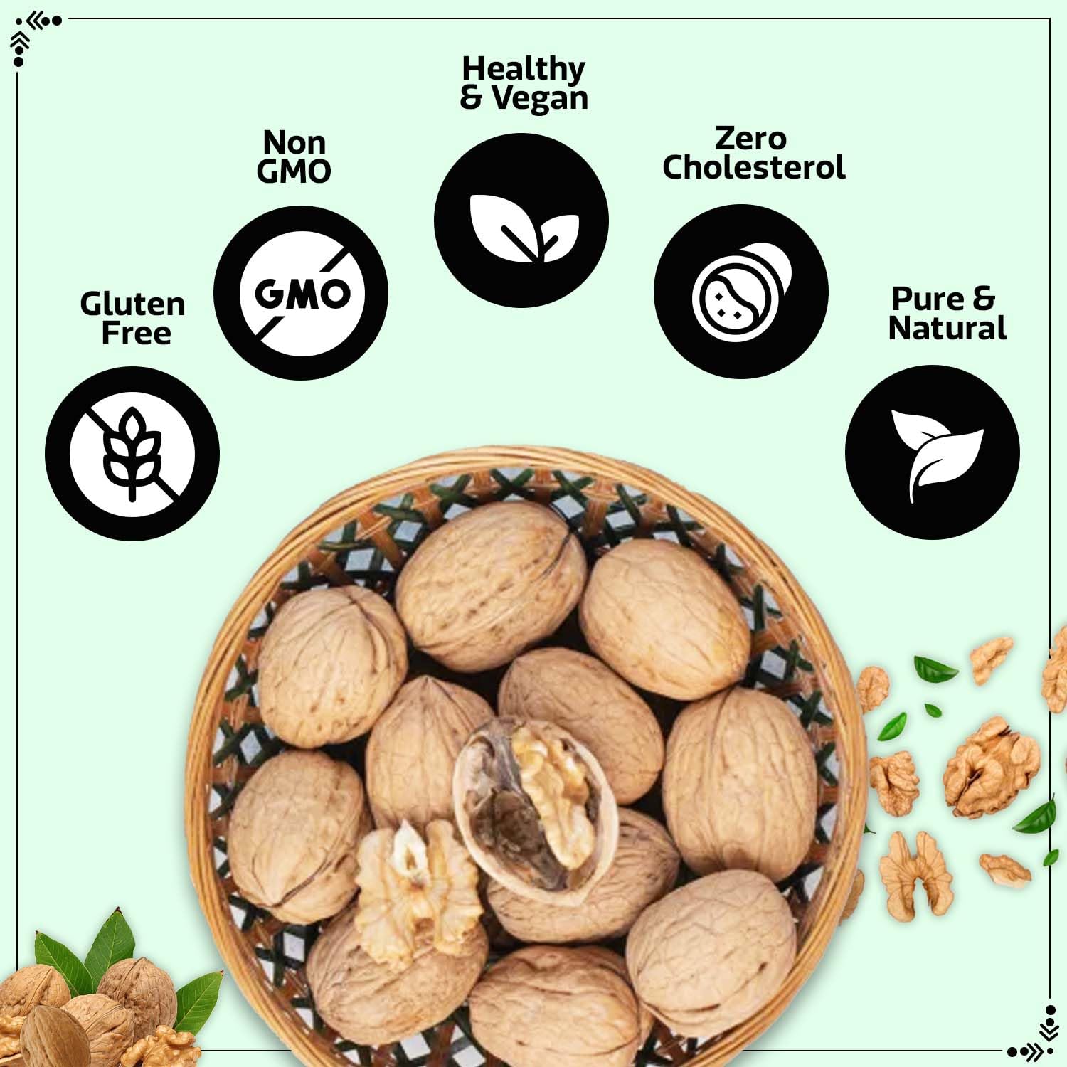 Kashmir Walnuts with Shell ? 1kg | Fresh, Natural & Unprocessed Dry Fruits | Rich in Omega-3 | Boosts Brain & Heart Health - View 8