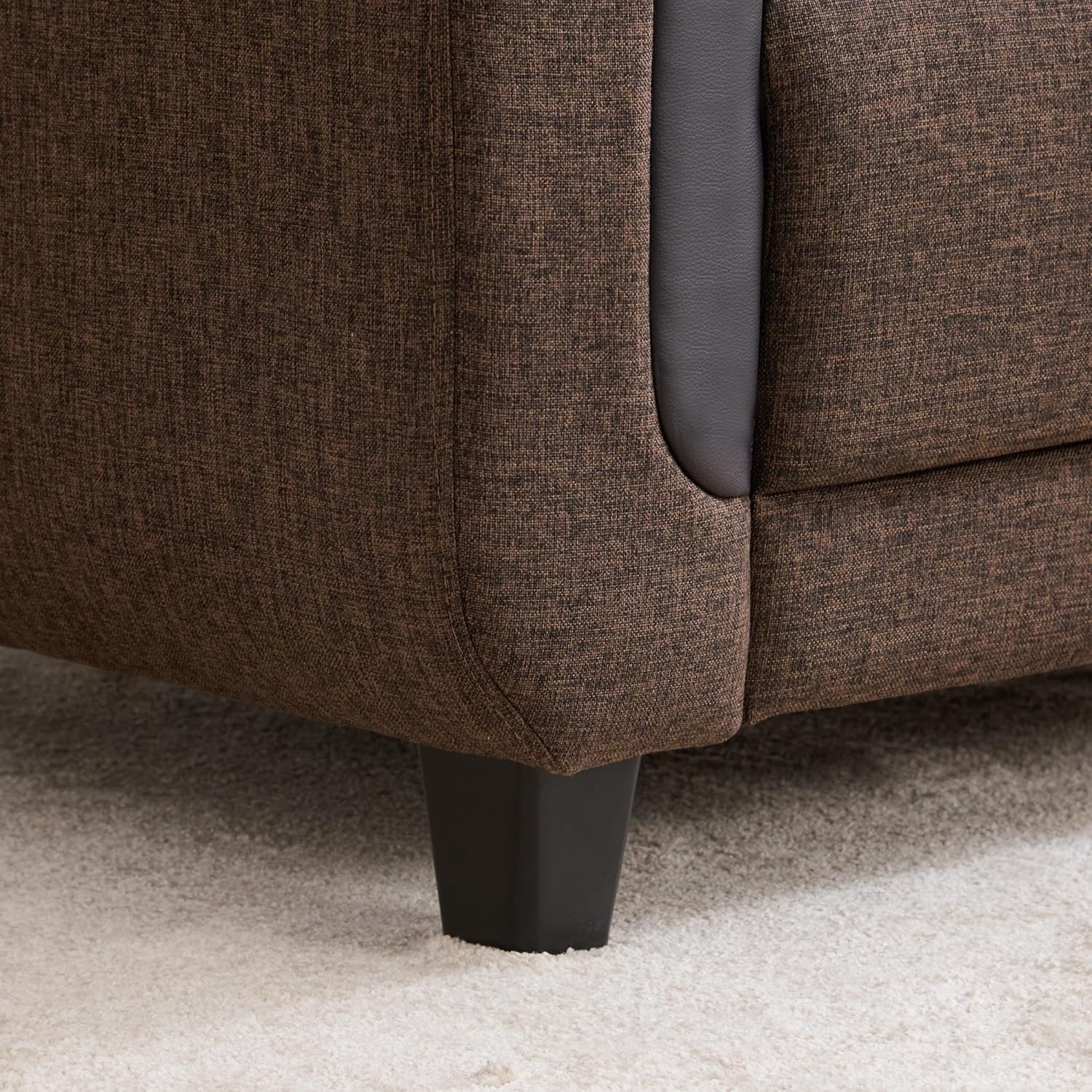 Home Centre 2 Seater Berry Fabric Sofa|Fabric Sofa for Living Room|(Brown)|2 Year Warranty - View 4