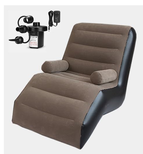 Pearo Inflatable Air Sofa Chair - Portable Single Seater Recliner Sofa Bed Set with Pump, Comfortable Air Chair, Inflatable Lounge Chair for Home, Outdoors & Travel - View 4