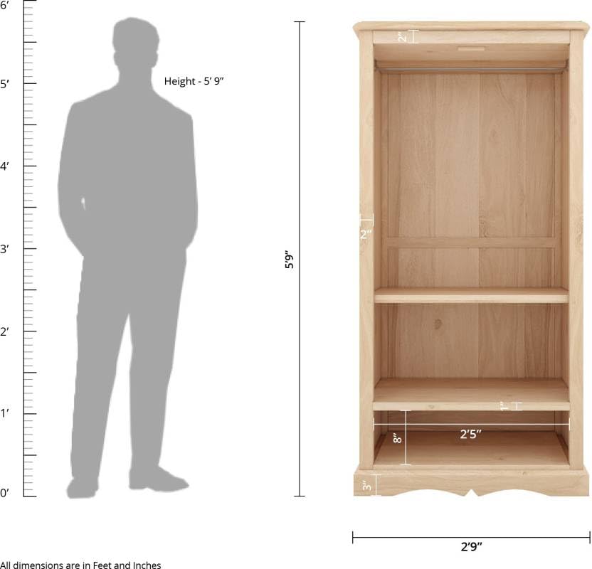 The Attic Jodhpur Carving Wardrobe|Solid Wood Multiple Utility Storage| Clothes Organizer|Wardrobe for Clothes Wooden, almirah for Clothes Wooden|Natural White Matte Finish - View 3