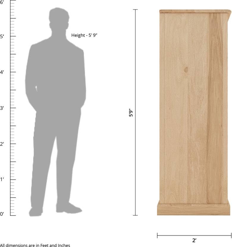 The Attic Jodhpur Carving Wardrobe|Solid Wood Multiple Utility Storage| Clothes Organizer|Wardrobe for Clothes Wooden, almirah for Clothes Wooden|Natural White Matte Finish - View 4
