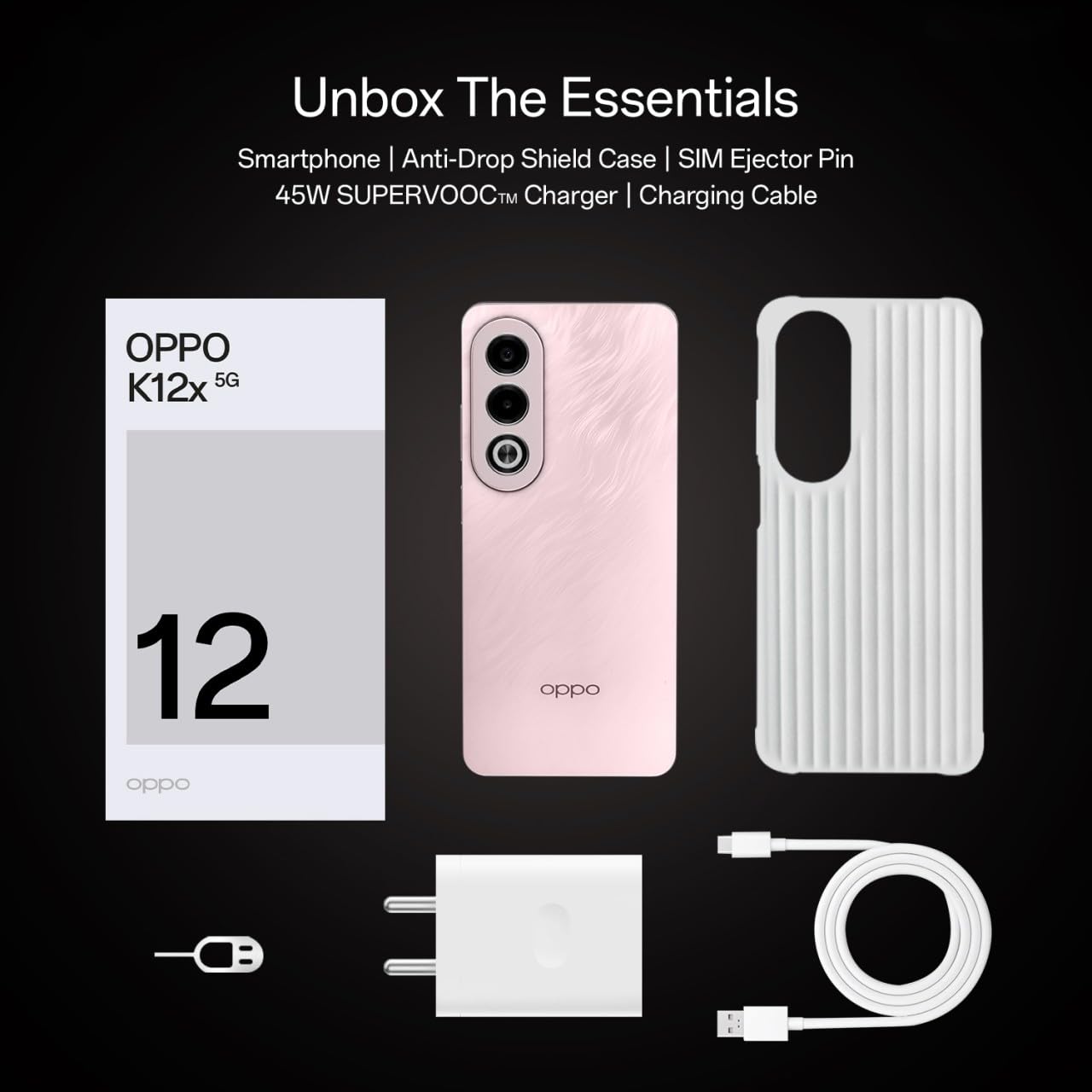 Oppo K12x 5G Smartphone (8GB RAM  256GB Storage) | 16.94cm LCD Display, 5100mAh Battery | 45W SUPERVOOC Flash Charge | 360? Damage-Proof Armour Body | Charger in The Box (Feather Pink) - View 7